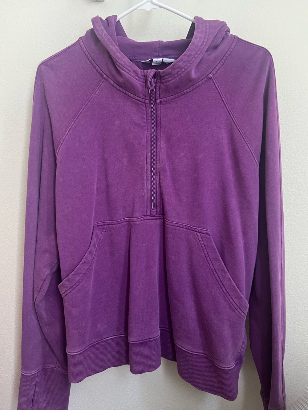 JoyLab Purple Half-Zip Hooded Pullover
